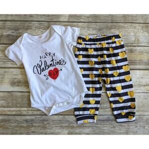NWT Valentine's Day Baby Outfit 2 piece sz 3-6